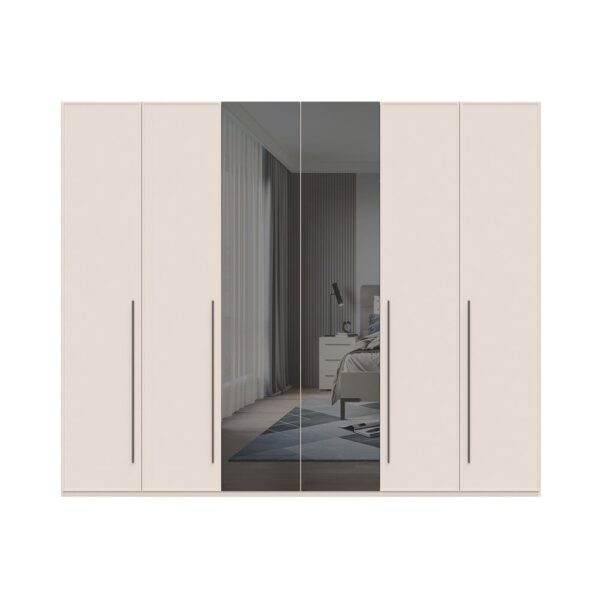 Garderobni ormar Kalla Opera P6-2OG/OP, 6 krila (2 s ogledalom), širina 272 cm