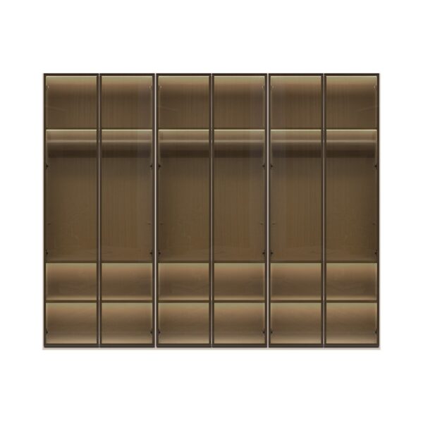Garderobni ormar Kalla Opera P6-6AL, 6 krila (6 staklenih), širina 272 cm