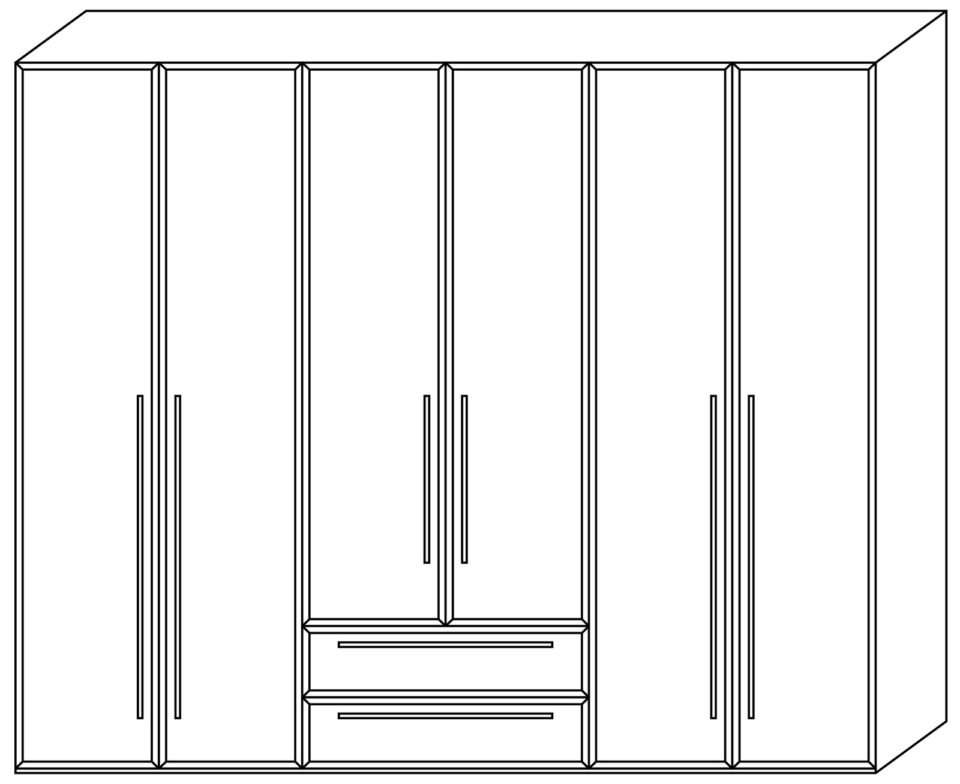 Garderobna omara Opera P62/OP (skica z merami)
