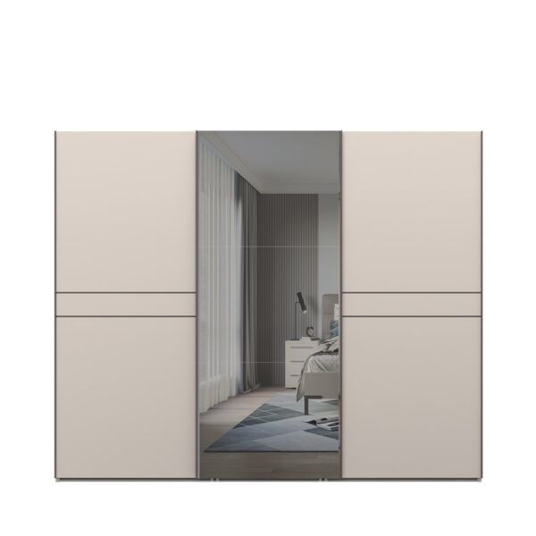 Klizni garderobni ormar s ogledalom Kalla Opera PK281-OG/OP, širina 272 cm