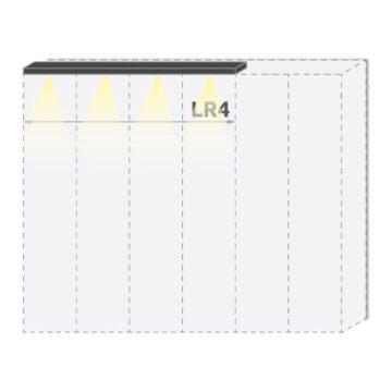 Stropna lajsna z LED osvetlitvijo Piano LR4-45
