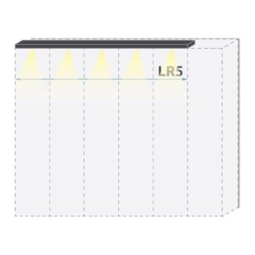 Stropna lajsna z LED osvetlitvijo Piano LR5-45
