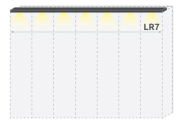 Stropna lajsna z LED osvetlitvijo Piano LR7-45