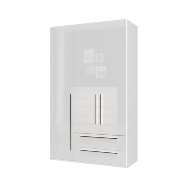 Garderobni ormar Kalla Piano P32/PN, 3 krila i 2 ladice, širina 137 cm