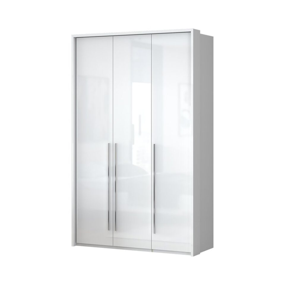 Garderobna omara z lajsnami Piano P3A/PN, bela