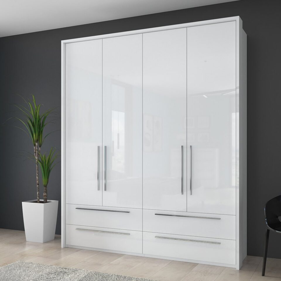 Garderobna omara Piano P44/PN, bela (detajl v prostoru)