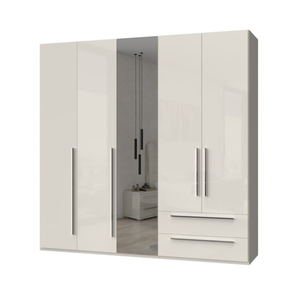 Garderobna omara z ogledalom Piano P52-1OG/PN, bež