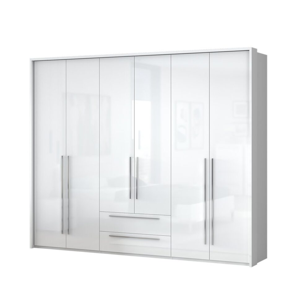 Garderobna omara z lajsnami Piano P62A/PN, bela