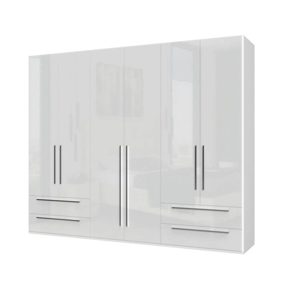 Garderobna omara Piano P64-2/PN, bela