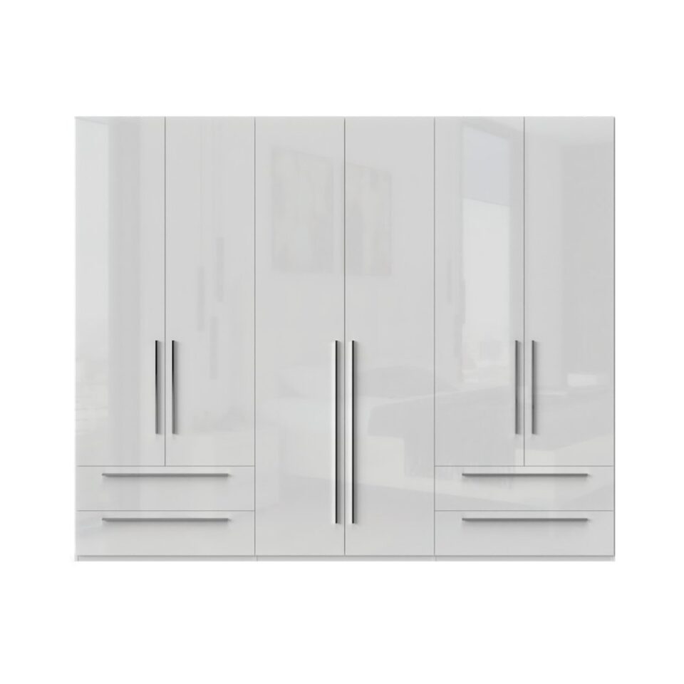 Garderobna omara Piano P64-2/PN, bela