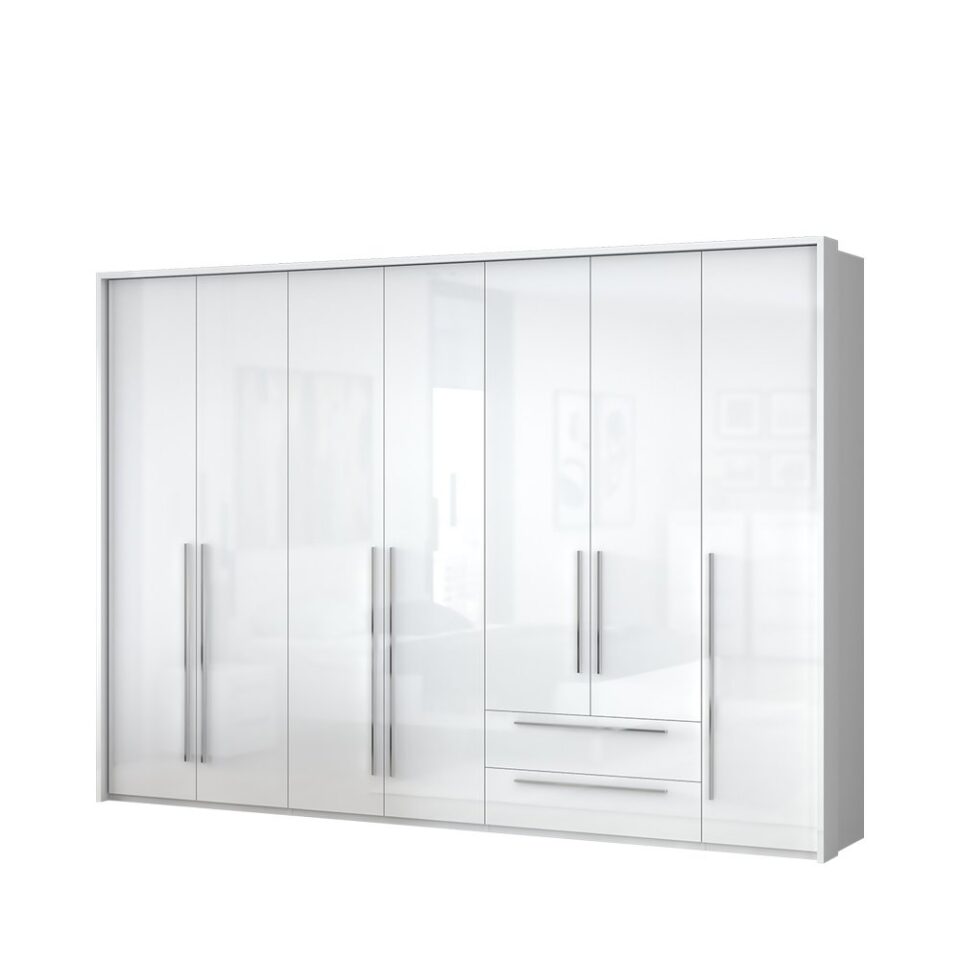 Garderobna omara z lajsnami Piano P72A/PN, bela