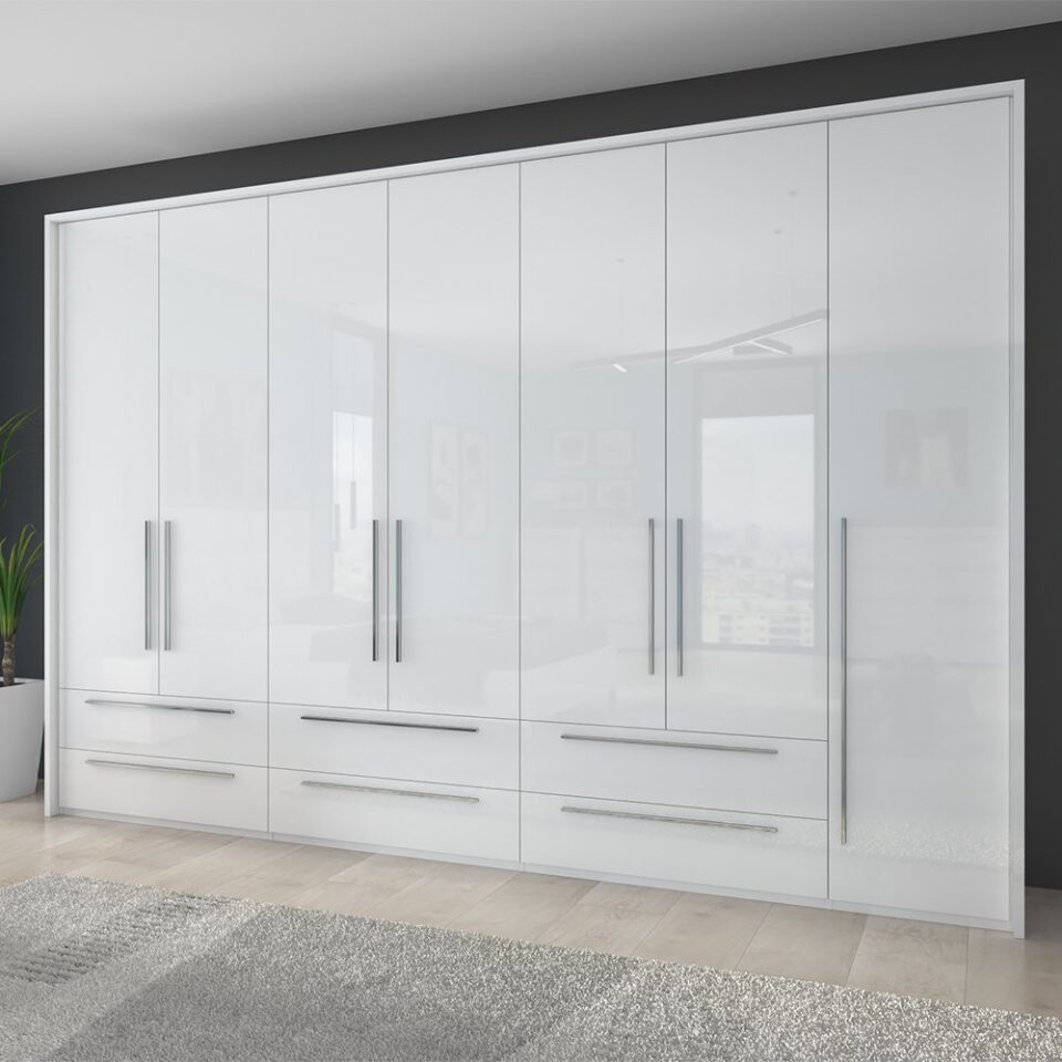 Garderobna omara Piano P76/PN, bela (detajl v prostoru)