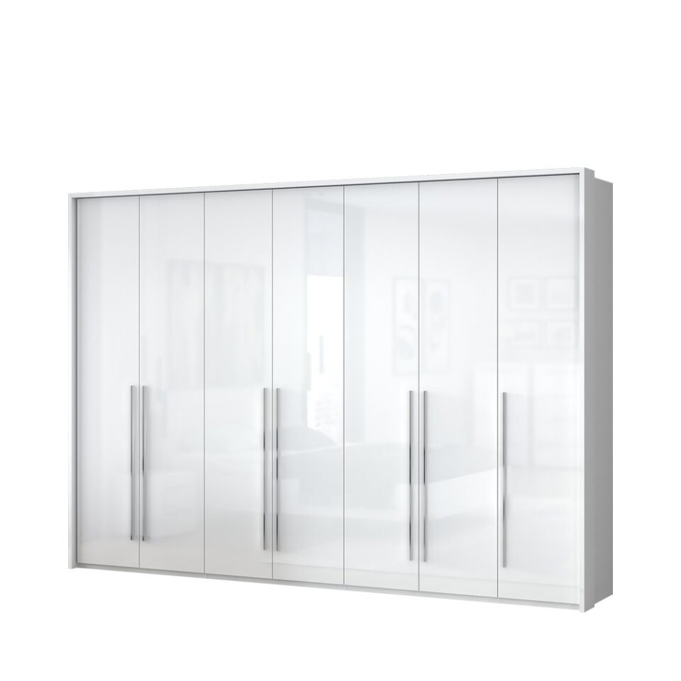 Garderobna omara z lajsnami Piano P7A/PN, bela