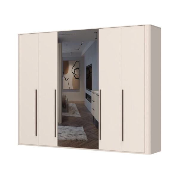 Garderobni ormar Kalla Rondo P6-2OG/RO, s ogledalom, širina 288 cm