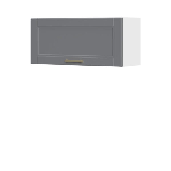 Kuhinjska zgornja viseča omarica z dvižnimi vrati Tara V3-80-1KP/4, 80 cm, višina 36 cm, korpus Bela, fronta Grafit mat lak