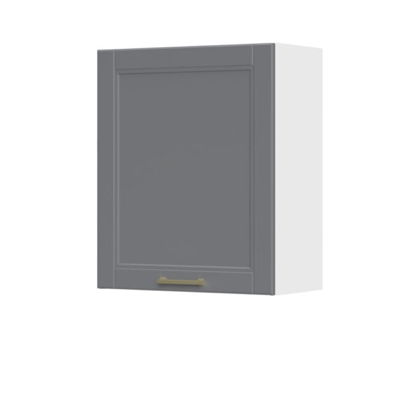 Kuhinjska zgornja viseča omarica z enimi vrati Tara V7-60-1K/4, 60 cm, višina 72 cm, korpus Bela, fronta Grafit mat lak