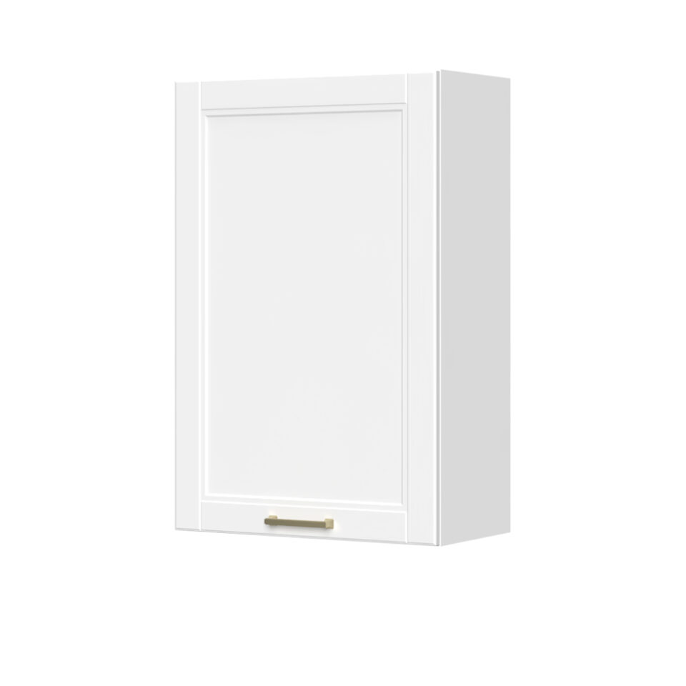 Kuhinjska zgornja viseča omarica z enimi vrati Tara V9-60-1K/4, 60 cm, višina 91 cm, korpus Bela, fronta Bela mat lak