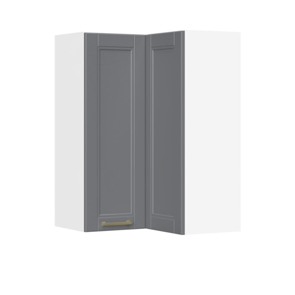Kuhinjska zgornja viseča omarica z dvojnimi vrati Tara V9-UG-2K/4, 64 cm, višina 91 cm, korpus Bela, fronta Grafit mat lak