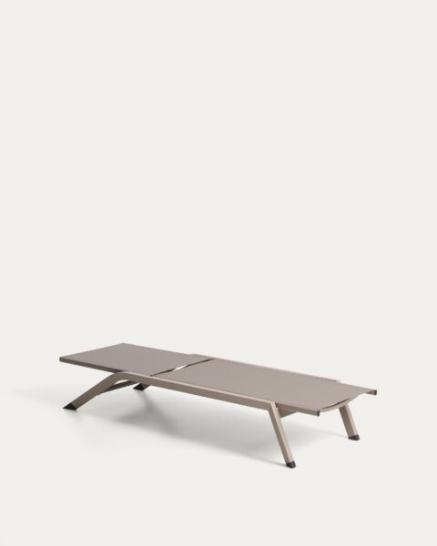 Vrtni ležalnik Capraia, bež aluminij in texteline, 190,5 x 64 x 31 cm