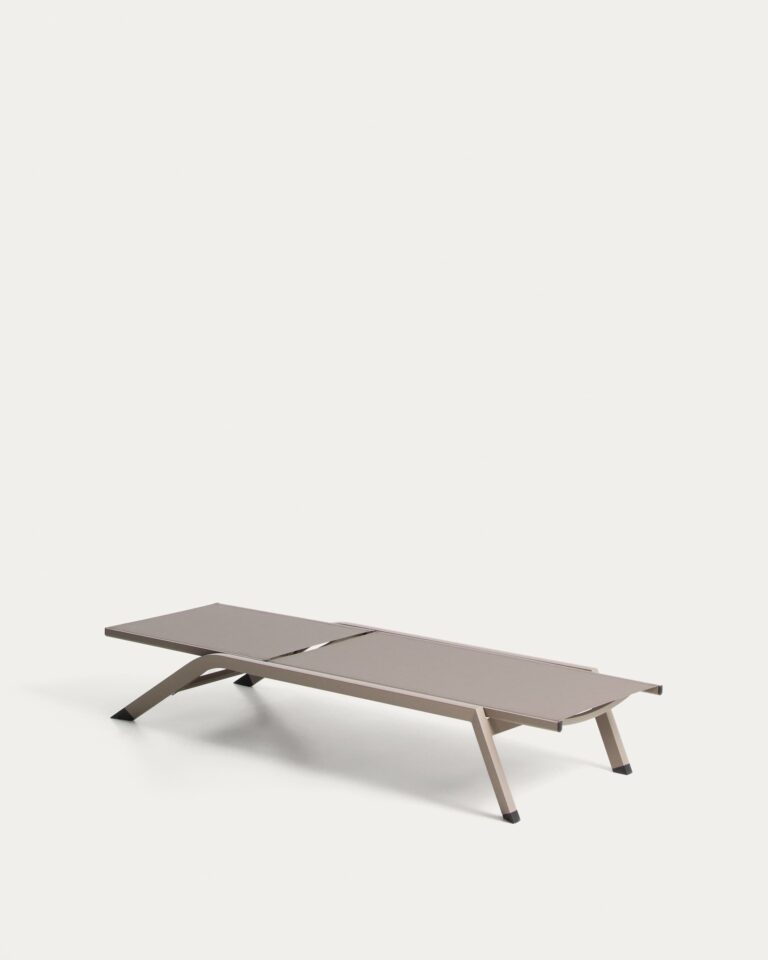 Vrtni ležalnik Capraia, bež aluminij in texteline, 190,5 x 64 x 31 cm
