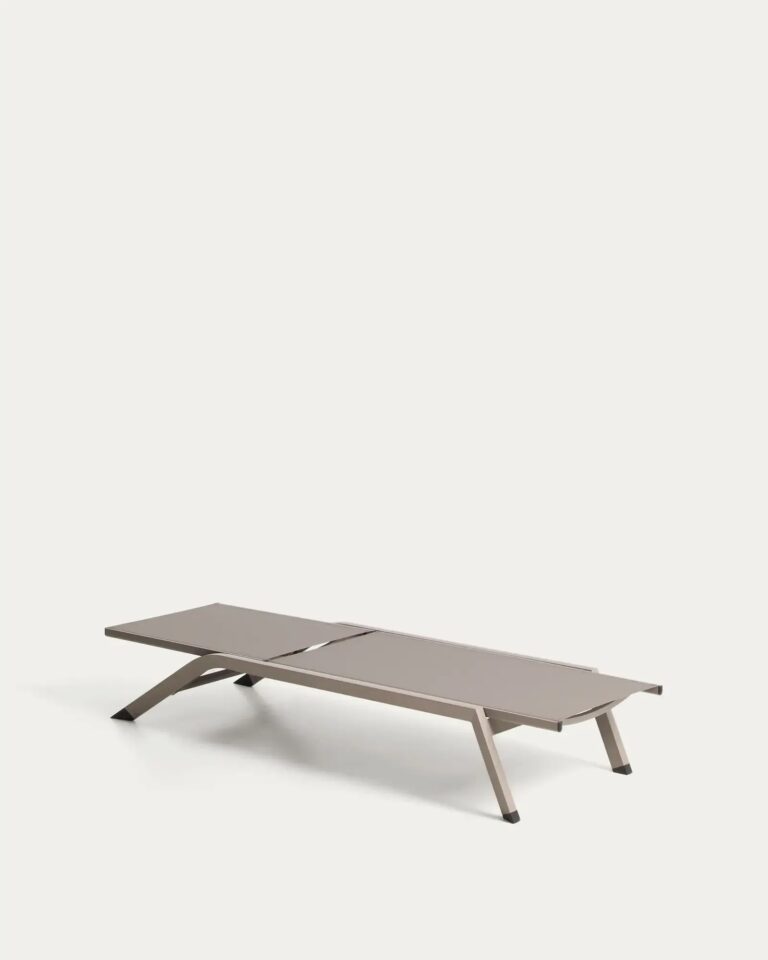 Vrtni ležalnik Capraia, bež aluminij in texteline, 190,5 x 64 x 31 cm