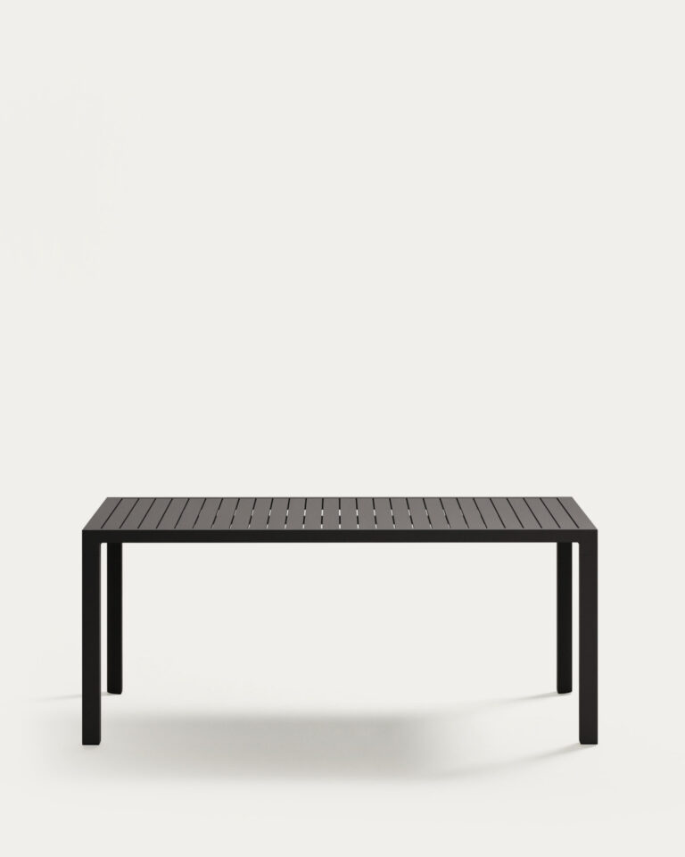 Jedilniška miza Culip iz aluminija v sivi barvi, v dimenziji 180 x 90 cm