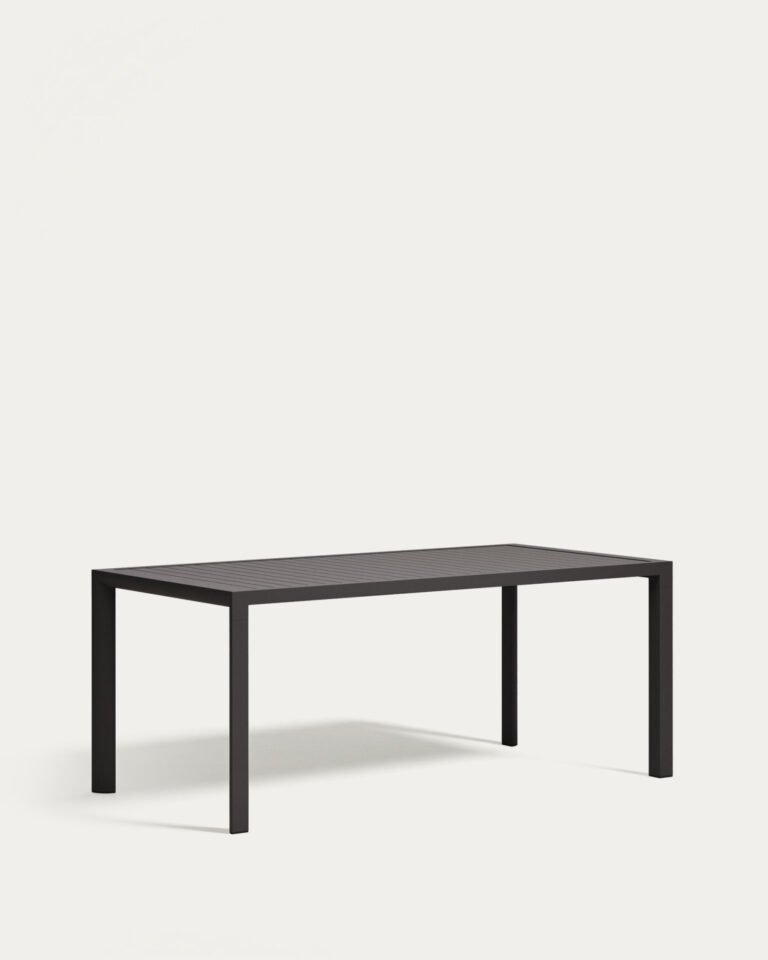 Jedilniška miza Culip iz aluminija v sivi barvi, v dimenziji 180 x 90 cm