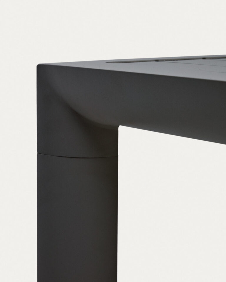 Jedilniška miza Culip iz aluminija v sivi barvi, v dimenziji 180 x 90 cm