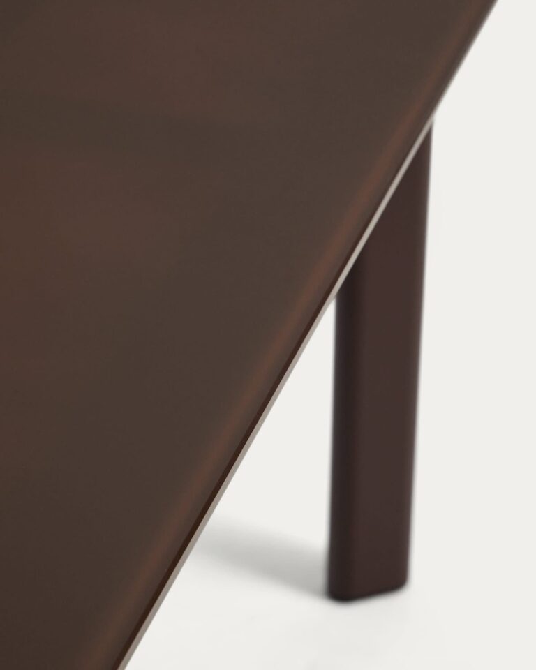 Ovalna vrtna miza Erice, aluminij in kaljeno steklo, 230 x 100 x 75 cm