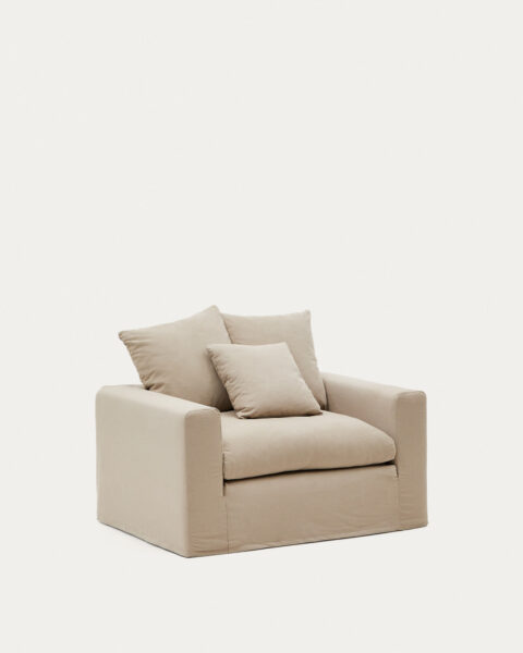 Fotelj Nora v taupe barvi - 140 cm