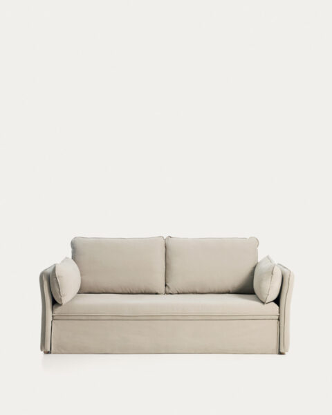 Raztegljiv kavč Tanit v beli barvi - 210 cm