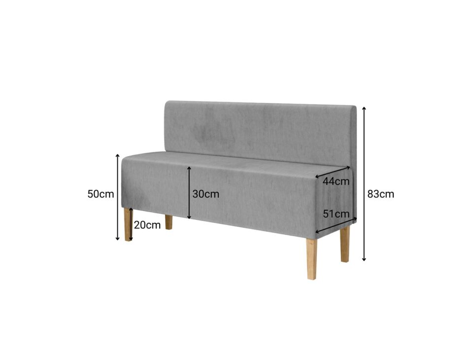 Mere klopi Iblea z višino 83 cm in višino sedeža 50 cm.