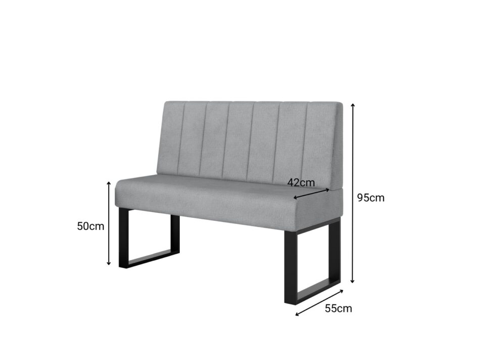 Mere klopi Prado: višina 95 cm, sedišče 50 cm, globina 55 cm