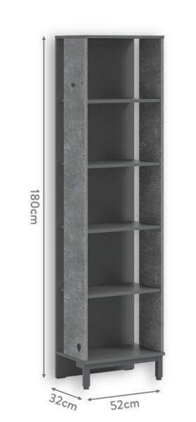 Regal za knjige Space Gray