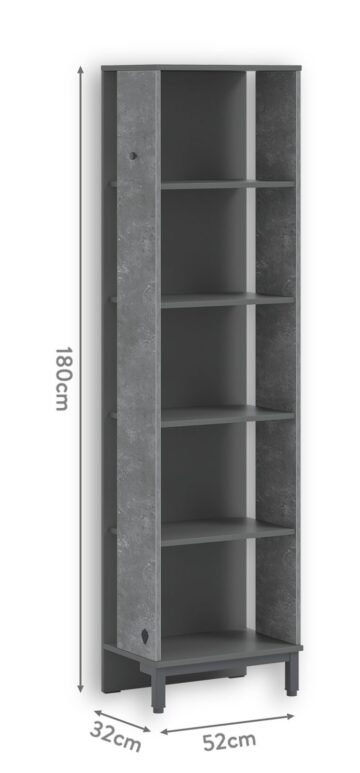 Regal za knjige Space Gray