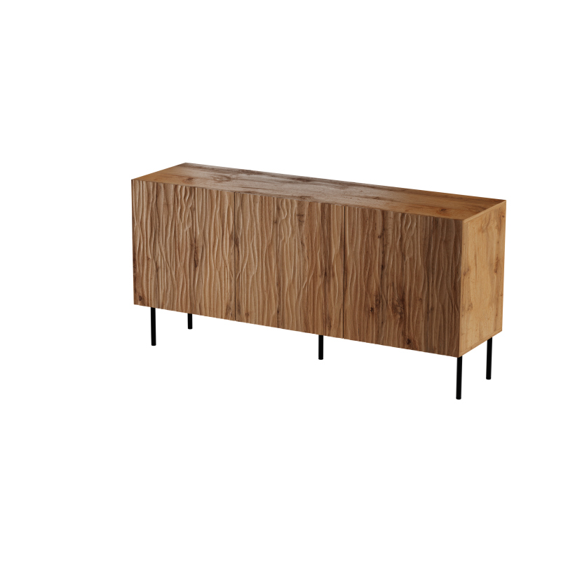 Komoda Jungle 152, hrast wotan in črna