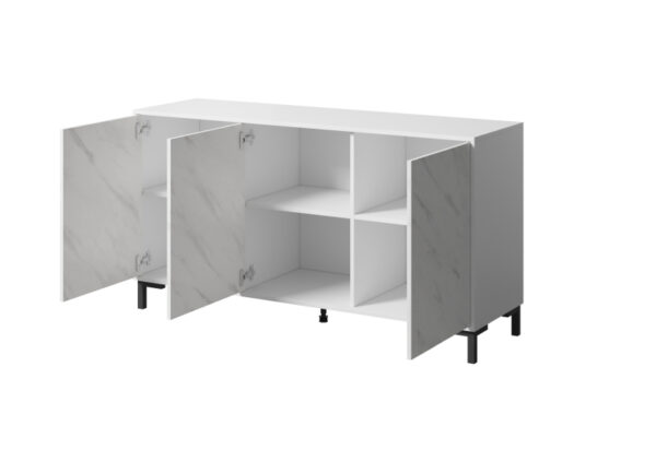 Komoda Marmo 150, beli marmor