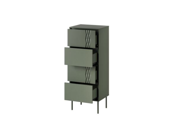 Komoda Tresse 4S, zelena