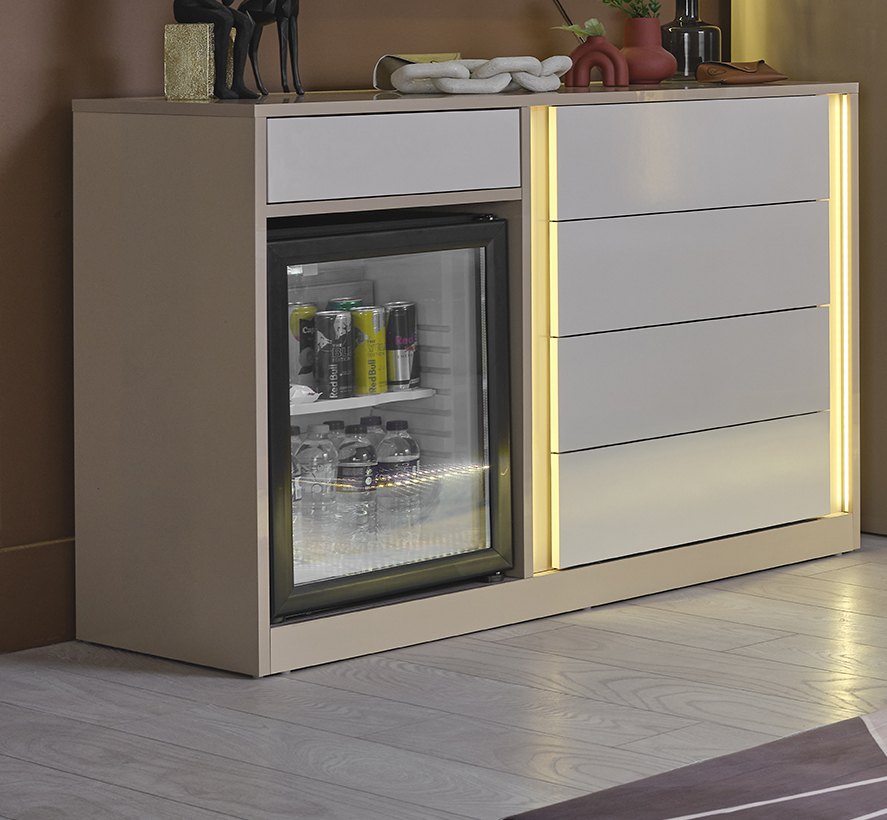 Komoda Vega s predali in odprtim predelom