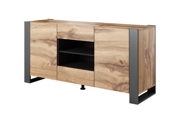 Komoda Wood, hrast wotan in antracit