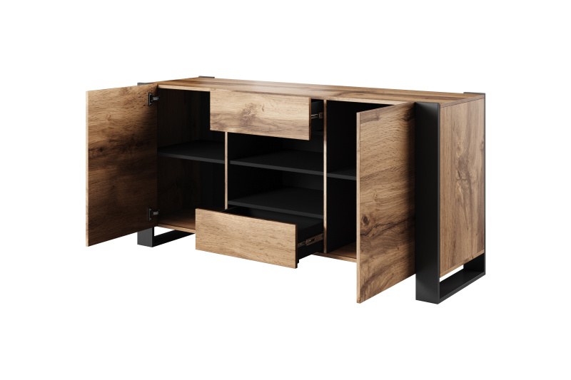 Komoda Wood, hrast wotan in antracit