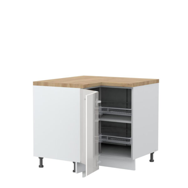 Kuhinjska kotna spodnja omarica z dvojnimi vrati in vrtljivim košem Modern R-UG-2KZA/3, 94 cm, izrez izdelka