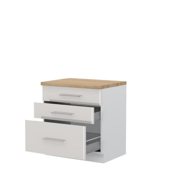 Kuhinjska spodnja omarica s tremi predali Modern R-80-3MBOX/3, 80 cm, izrez izdelka