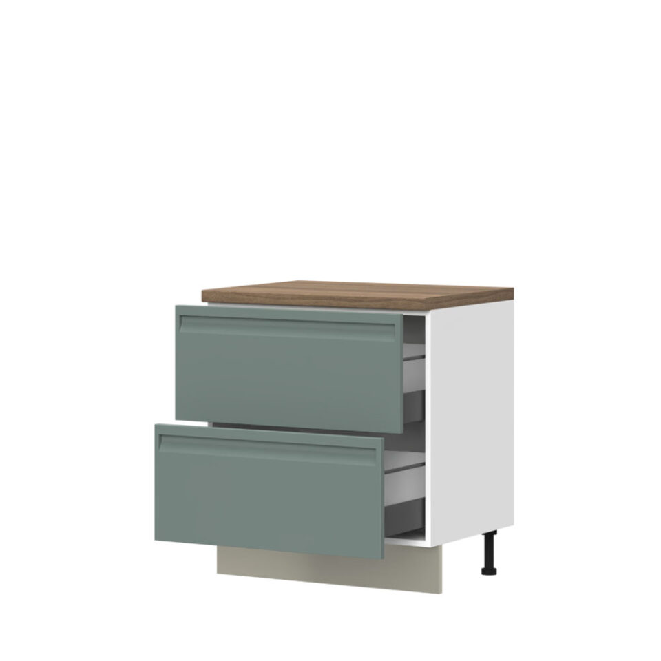Kuhinjska spodnja omarica z dvema predaloma Integra R-80-2MBOX/7, 80 cm, izrez izdelka