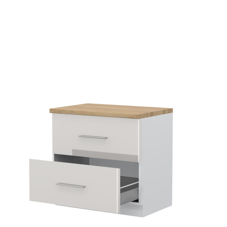 Kuhinjska spodnja omarica z dvema predaloma Modern R-90-2MBOX/3, 90 cm, izrez izdelka