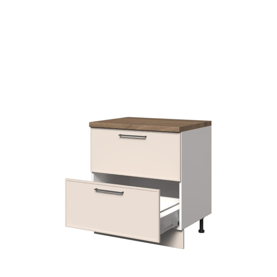 Kuhinjska spodnja omarica z dvema predaloma Opera R-80-2MBOX/4, 80 cm, izrez izdelka