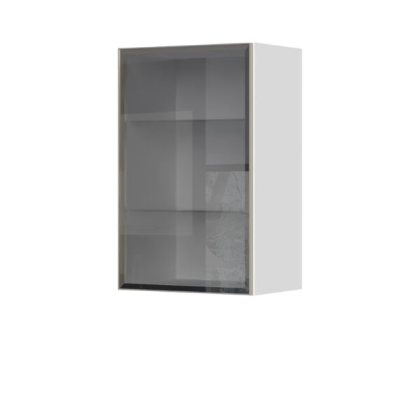 Kuhinjski gornji viseći element s staklenim vratima u alu okviru Regent V7-45-1AL, 45 cm, visina 72 cm