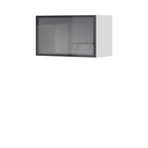 Kuhinjski gornji viseći element s podiznim staklenim vratima u alu okviru Ergon V3-60-ALP, 60 cm, visina 36 cm