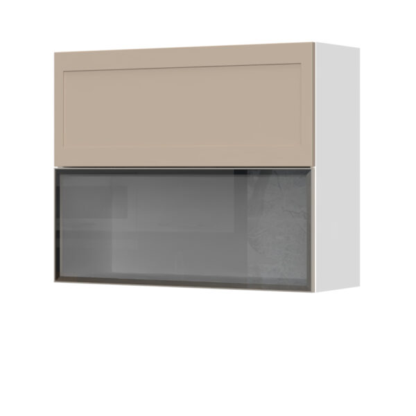 Kuhinjski gornji viseći element s vratima i podiznim staklenim vratima u alu okviru Ergon V7-90-1KALP/7, 90 cm, visina 72 cm