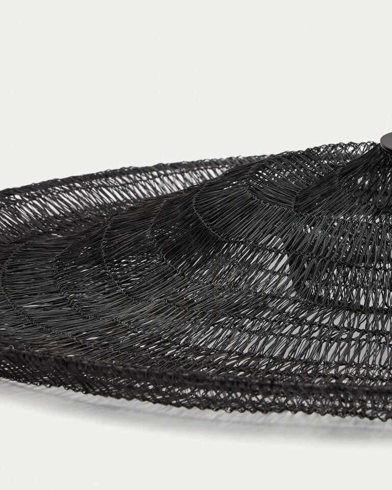 Viseča svetilka Makai, črna kovinska žica, Ø 87 cm, višina 42,5 cm